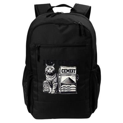 I Eat Cement Cursed Cat Funny Oddly Specific Weird Meme Daily Commute Backpack