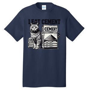 I Eat Cement Cursed Cat Funny Oddly Specific Weird Meme Tall T-Shirt