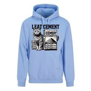 I Eat Cement Cursed Cat Funny Oddly Specific Weird Meme Unisex Surf Hoodie