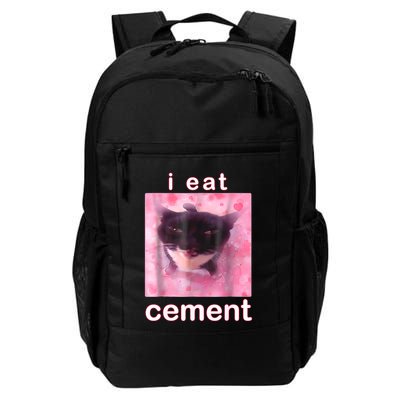 I Eat Cement Cursed Cat Funny Oddly Specific Dank Meme Daily Commute Backpack