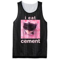 I Eat Cement Cursed Cat Funny Oddly Specific Dank Meme Mesh Reversible Basketball Jersey Tank