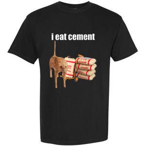 I Eat Cement Cursed Cat Funny Oddly Specific Dank Meme Garment-Dyed Heavyweight T-Shirt