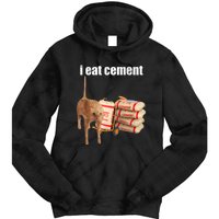 I Eat Cement Cursed Cat Funny Oddly Specific Dank Meme Tie Dye Hoodie