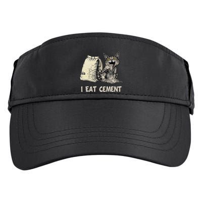 I Eat Cement Funny Cat Meme Adult Drive Performance Visor