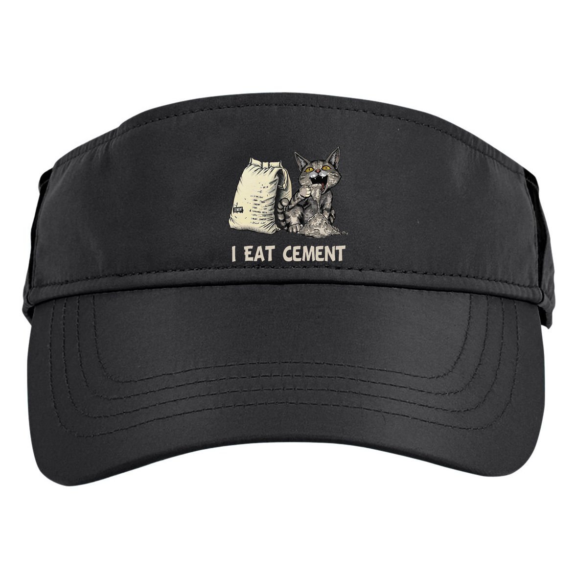 I Eat Cement Funny Cat Meme Adult Drive Performance Visor