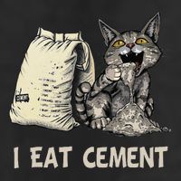 I Eat Cement Funny Cat Meme Adult Drive Performance Visor