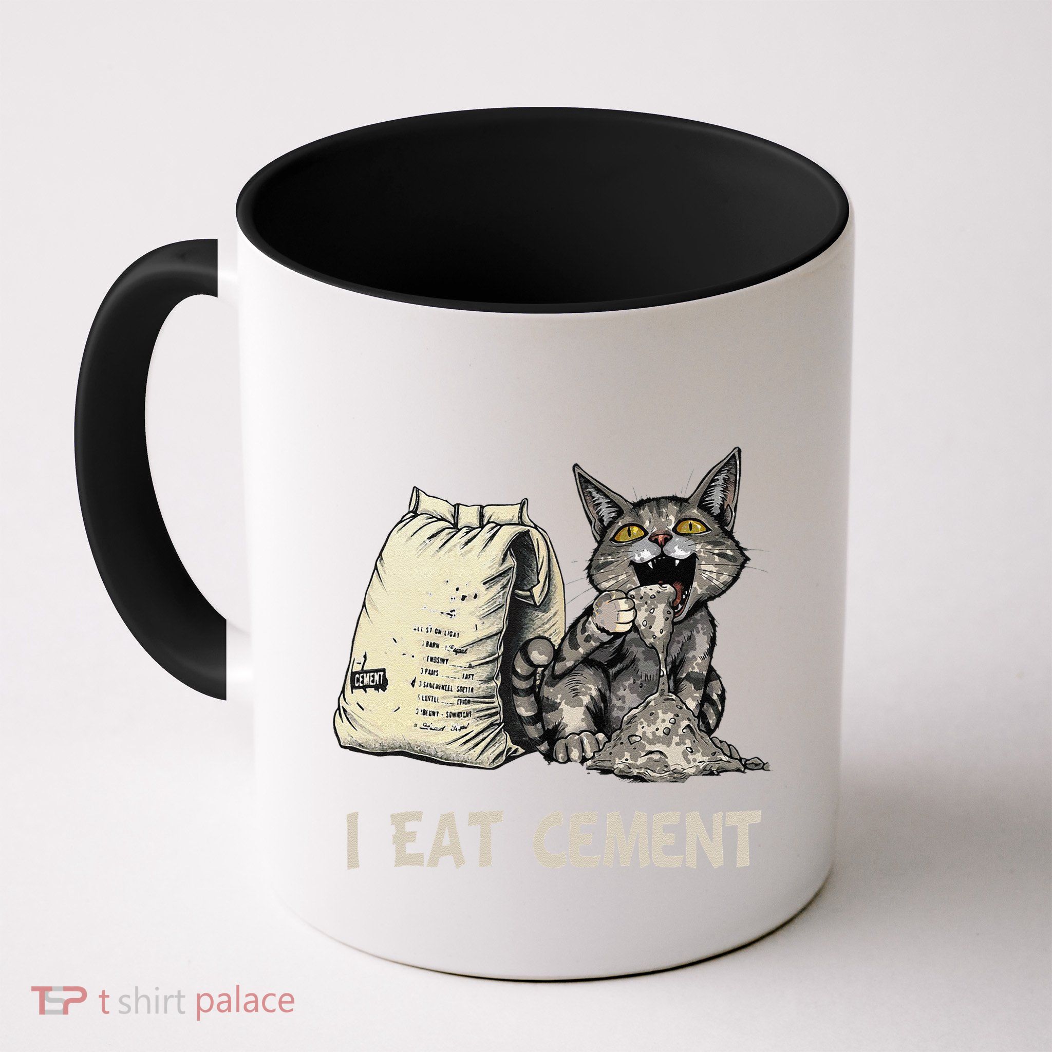 I Eat Cement Funny Cat Meme Mug