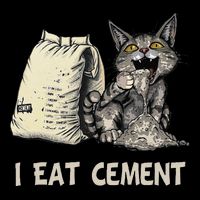I Eat Cement Funny Cat Meme 16 in Basic Backpack