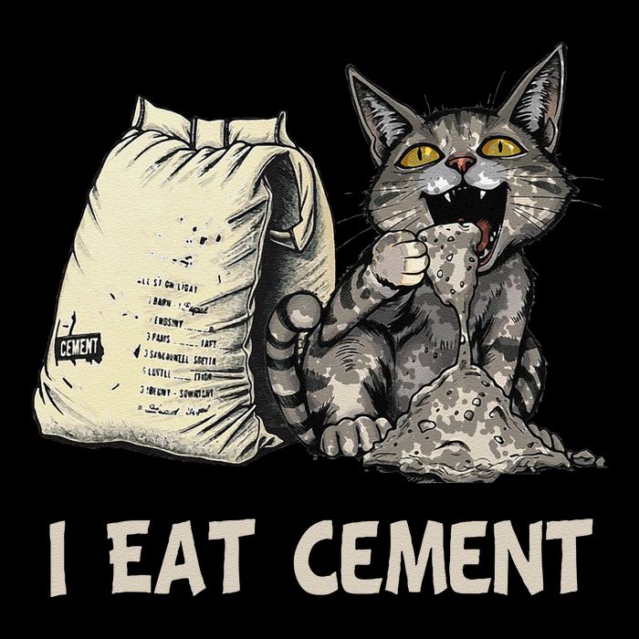 I Eat Cement Funny Cat Meme 16 in Basic Backpack