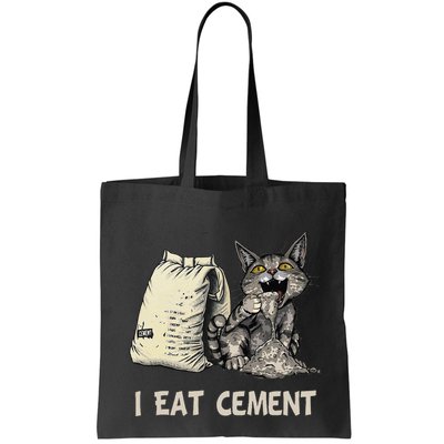 I Eat Cement Funny Cat Meme Bag