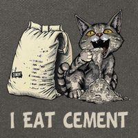 I Eat Cement Funny Cat Meme Cotton Canvas Backpack