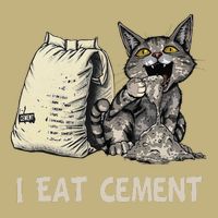 I Eat Cement Funny Cat Meme Cooling Performance Crew T-Shirt