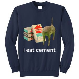 I Eat Cement Cursed Cat Funny Meme Sweatshirt