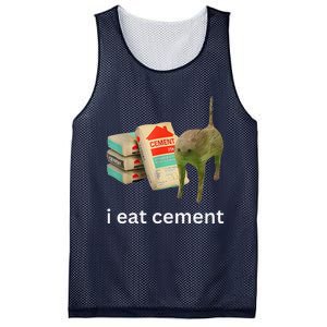 I Eat Cement Cursed Cat Funny Meme Mesh Reversible Basketball Jersey Tank