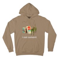 I Eat Cement Cursed Cat Funny Meme Hoodie