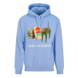 I Eat Cement Cursed Cat Funny Meme Unisex Surf Hoodie