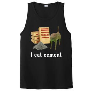 I Eat Cement Cursed Cat Funny Oddly Specific Dank Meme PosiCharge Competitor Tank