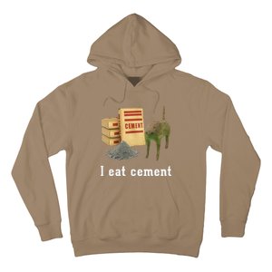 I Eat Cement Cursed Cat Funny Oddly Specific Dank Meme Hoodie