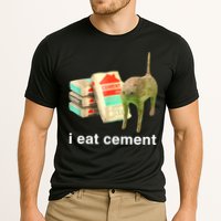 I Eat Cement Cursed Cat Funny Oddly Specific Dank Meme Performance Shirt
