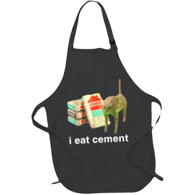 I Eat Cement Cursed Cat Funny Oddly Specific Dank Meme Apron