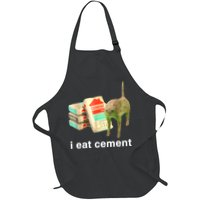 I Eat Cement Cursed Cat Funny Oddly Specific Dank Meme Apron