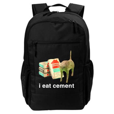 I Eat Cement Cursed Cat Funny Oddly Specific Dank Meme Backpack