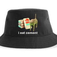 I Eat Cement Cursed Cat Funny Oddly Specific Dank Meme Sustainable Bucket Hat