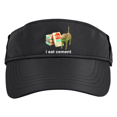 I Eat Cement Cursed Cat Funny Oddly Specific Dank Meme Adult Drive Performance Visor