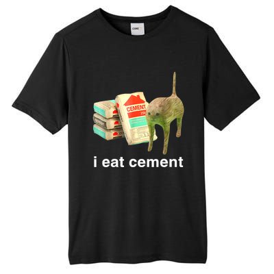 I Eat Cement Cursed Cat Funny Oddly Specific Dank Meme Tall Fusion ChromaSoft Performance T-Shirt