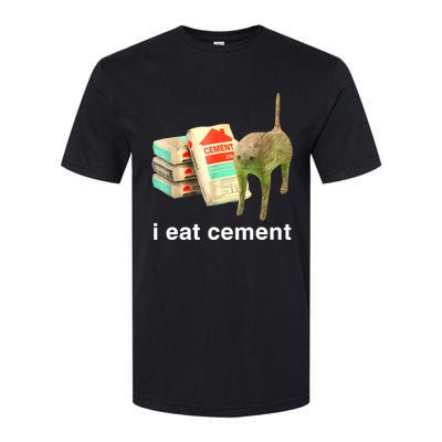 I Eat Cement Cursed Cat Funny Oddly Specific Dank Meme Softstyle CVC T-Shirt