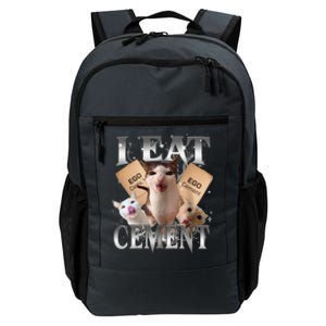 I Eat Cement Cursed Cat Funny Oddly Specific Dank Meme Cat Daily Commute Backpack