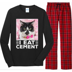 I Eat Cement Cat Long Sleeve Pajama Set