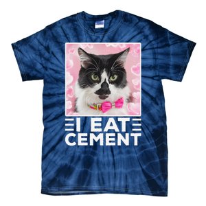 I Eat Cement Cat Tie-Dye T-Shirt