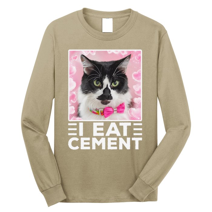 I Eat Cement Cat Long Sleeve Shirt