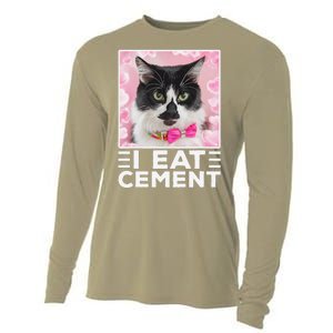 I Eat Cement Cat Cooling Performance Long Sleeve Crew