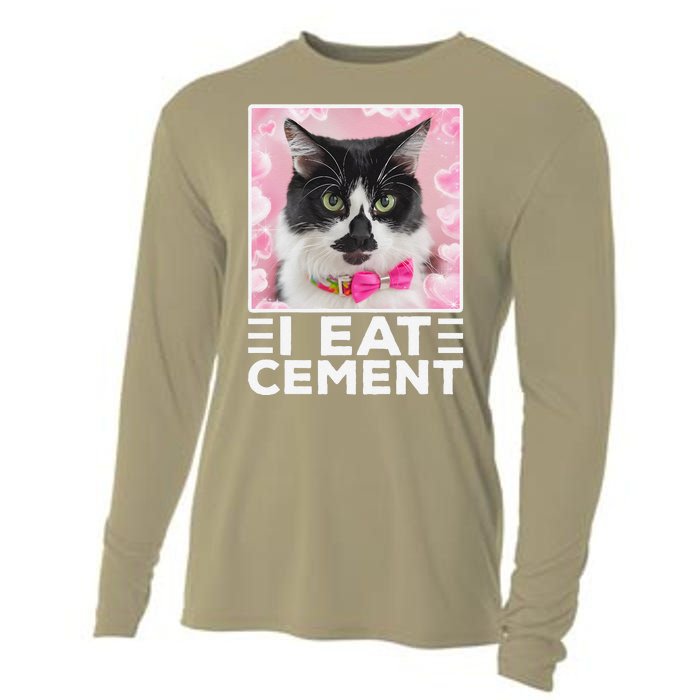 I Eat Cement Cat Cooling Performance Long Sleeve Crew