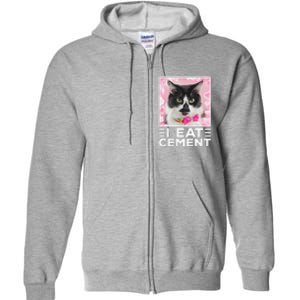 I Eat Cement Cat Full Zip Hoodie