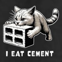 I Eat Cement Cursed Cat Funny Weird Meme Adult Drive Performance Visor