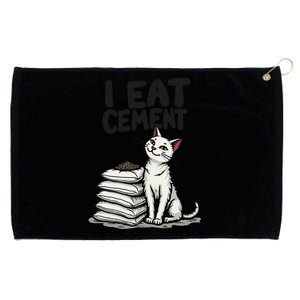 I Eat Cement Funny Meme Cat Grommeted Golf Towel