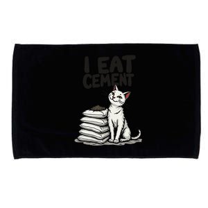 I Eat Cement Funny Meme Cat Microfiber Hand Towel