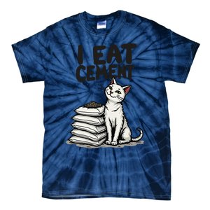 I Eat Cement Funny Meme Cat Tie-Dye T-Shirt