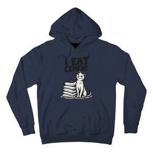 I Eat Cement Funny Meme Cat Tall Hoodie