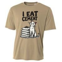 I Eat Cement Funny Meme Cat Cooling Performance Crew T-Shirt