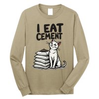 I Eat Cement Funny Meme Cat Long Sleeve Shirt