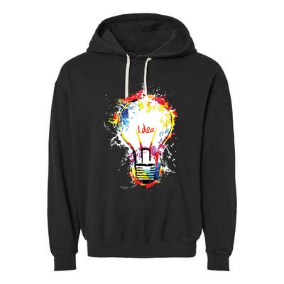 Idea Explosion Creative Genius Light Bulb Women Garment-Dyed Fleece Hoodie