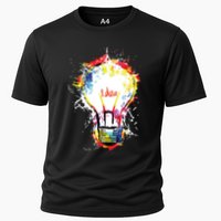 Idea Explosion Creative Genius Light Bulb Women Cooling Performance Crew T-Shirt