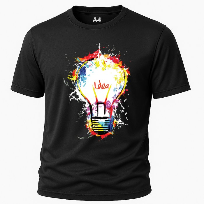 Idea Explosion Creative Genius Light Bulb Women Cooling Performance Crew T-Shirt