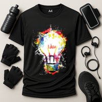 Idea Explosion Creative Genius Light Bulb Women Cooling Performance Crew T-Shirt