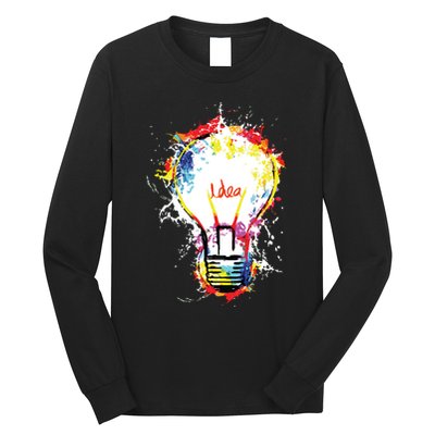 Idea Explosion Creative Genius Light Bulb Women Long Sleeve Shirt