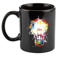 Idea Explosion Creative Genius Light Bulb Women 11oz C Handle Ceramic Mug